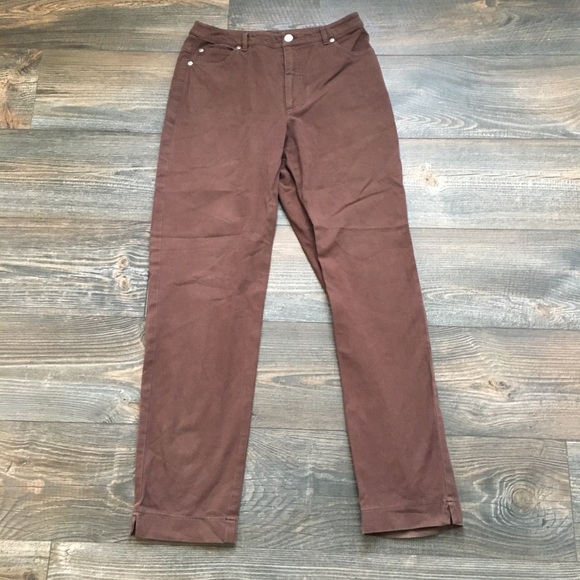Y2K Womyn Brown Denim Stretch Jeans, 6 - Picture 3 of 6